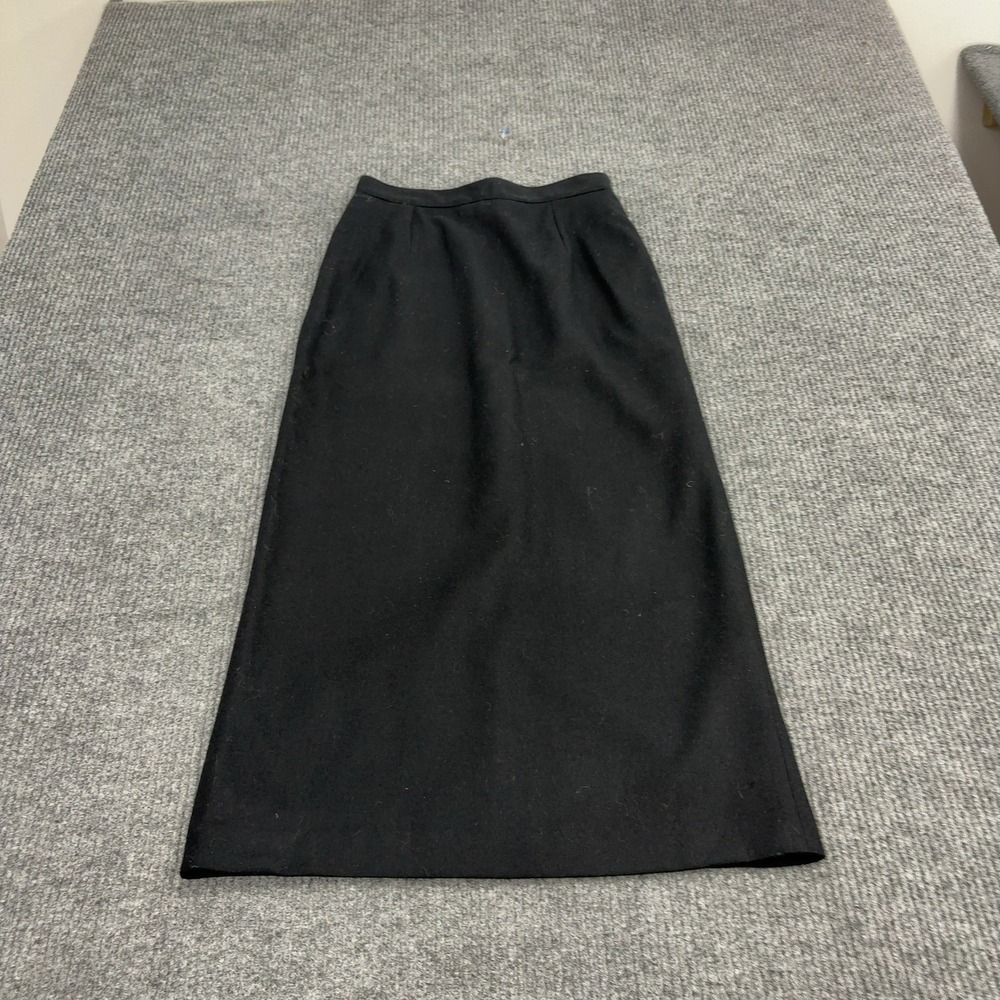 Vintage Calvin Klein Skirt Womens 8 Black Wool Studio Maxi Minimalist Style
